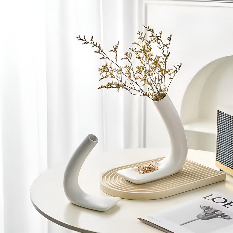 Anmutiger Bogen Keramik Vase Satz