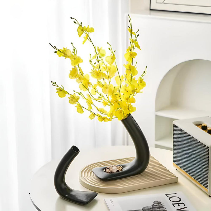 Anmutiger Bogen Keramik Vase Satz