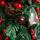 Urlaub Tür Weihnachtskranz