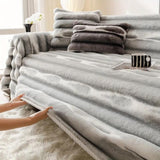 Samt-Kunstfell-Sofa-Bezug