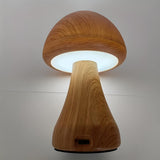 Pilzlampe aus Holz
